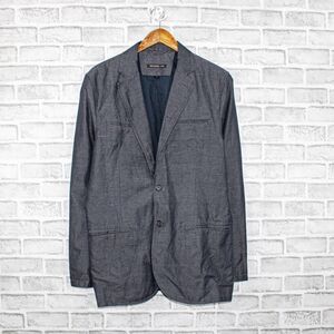 John Varvatos Size 42 Cotton Linen Sports Jacket Char Gray